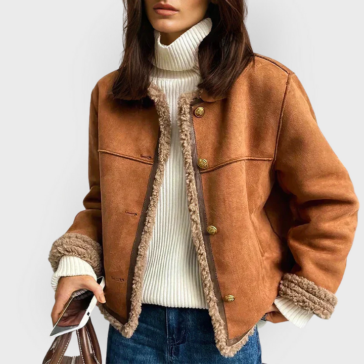OLIVIA™|Giacca Marrone Calda
